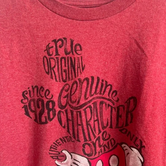 Disney Store Disney Mickey Mouse Graphic T-Shirt Mens Medium Red - Picture 3 of 7